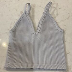 FP movement Light grey Ribbed Crop Top
